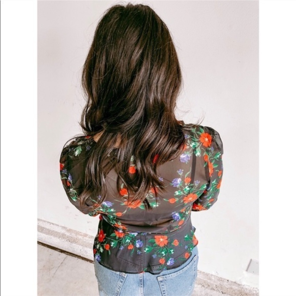 Charlotte Dark Floral Top - Picture 5 of 5